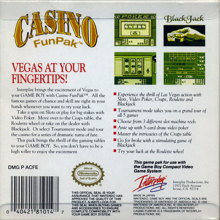 Casino FunPak - GameBoy