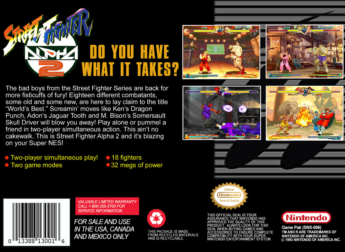 Street Fighter Alpha 2 - Super Nintendo