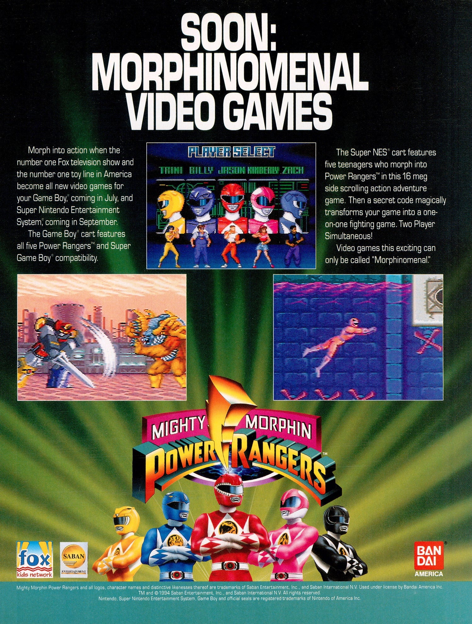 Mighty Morphin Power Rangers - Super Nintendo