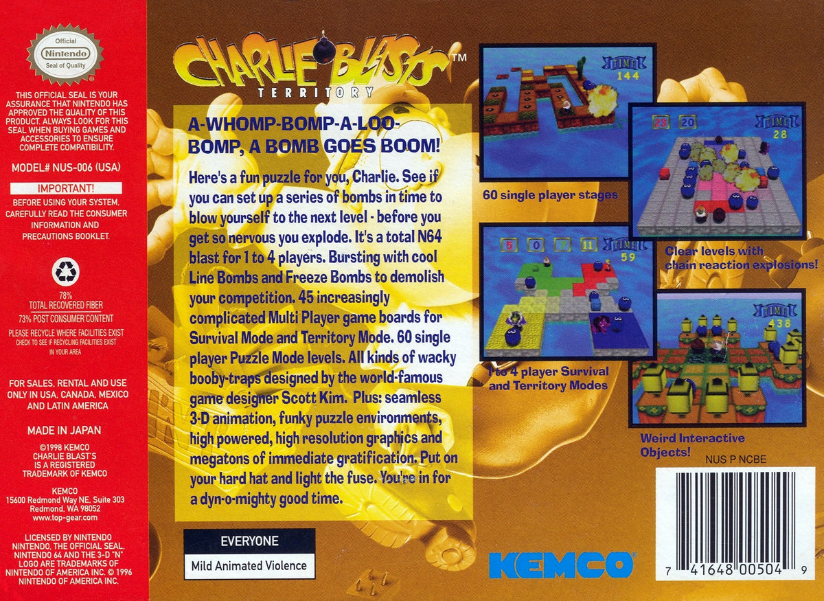Charlie Blasts - Nintendo 64 - Retro Island Gaming