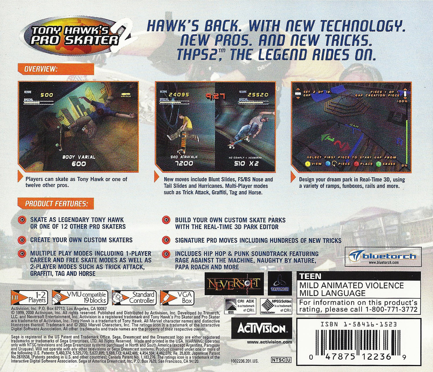 Tony Hawk 2 - Sega Dreamcast