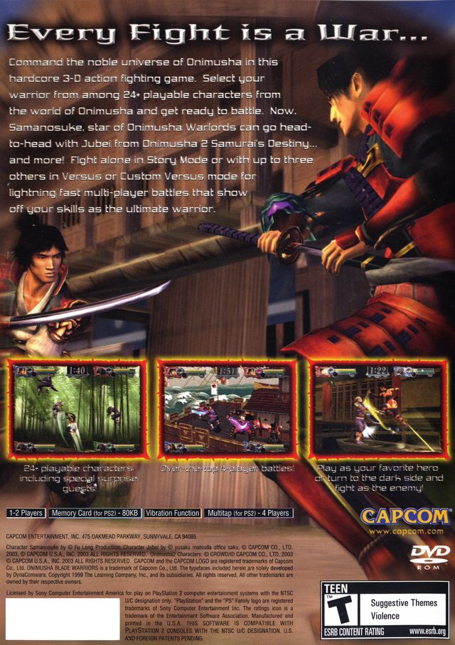 Onimusha Blade Warriors - Playstation 2