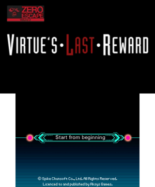 Zero Escape: Virtues Last Reward - Nintendo 3DS - Retro Island Gaming