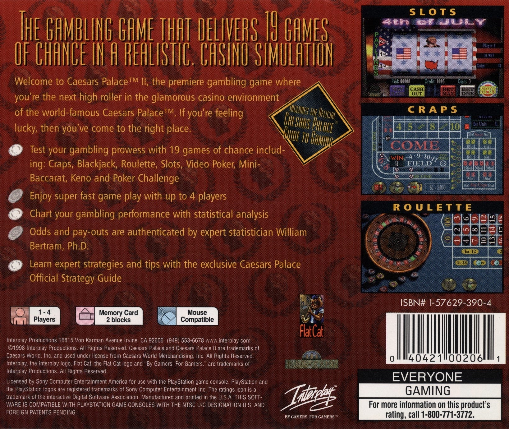 Caesar's Palace 2 - Playstation - Retro Island Gaming