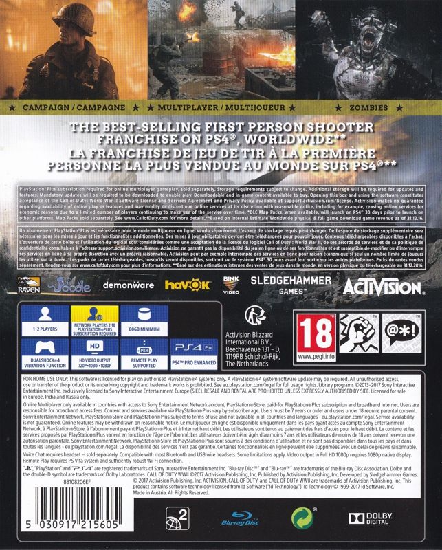 Call of Duty WWII - PAL Playstation 4 - Retro Island Gaming