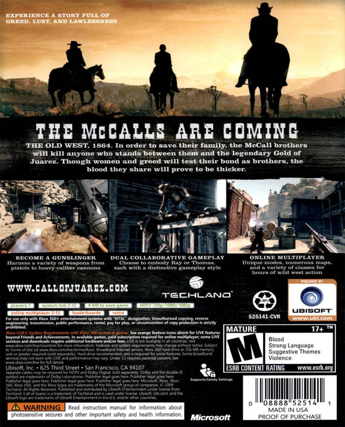 Call of Juarez: Bound in Blood - Xbox 360 - Retro Island Gaming