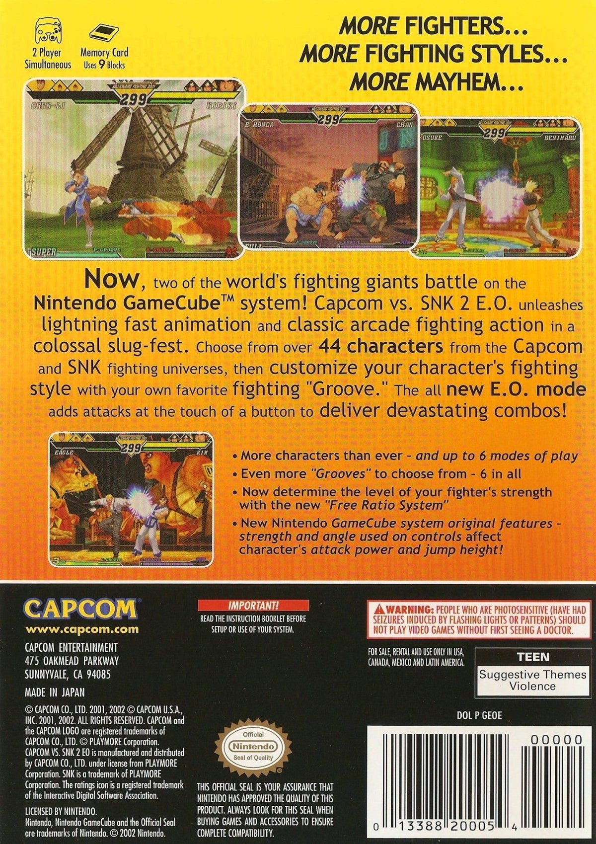 Capcom vs SNK 2 EO - Gamecube - Retro Island Gaming