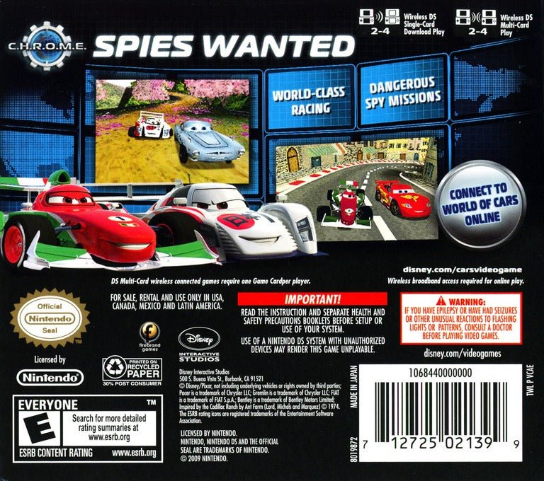 Cars 2 - Nintendo DS - Retro Island Gaming