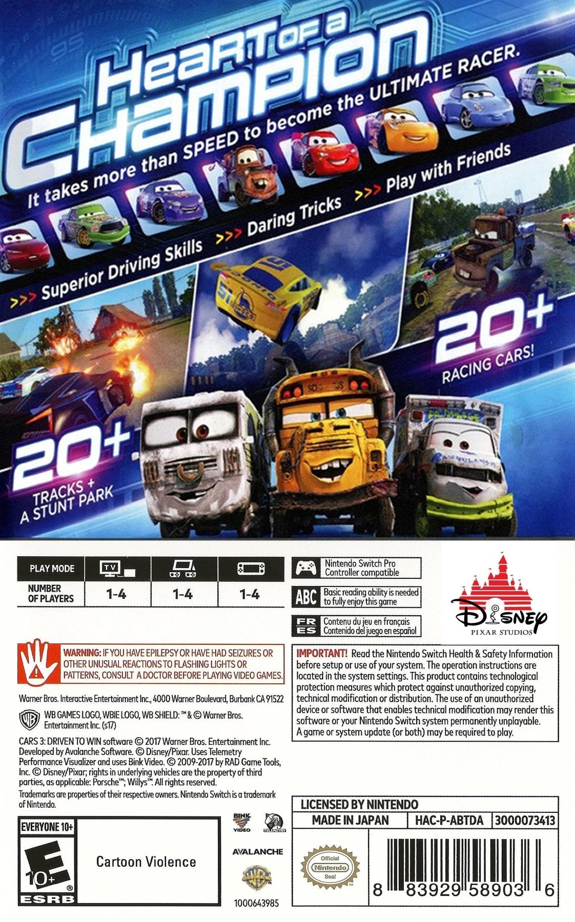 Cars 3 Driven to Win - Nintendo Switch - Retro Island Gaming