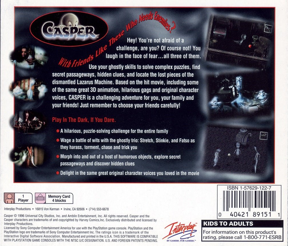 Casper [Greatest Hits] - Playstation - Retro Island Gaming