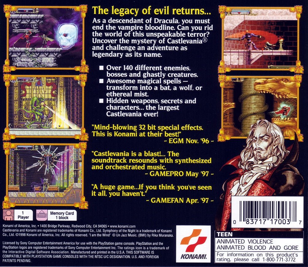 Castlevania Symphony of the Night - Playstation - Retro Island Gaming