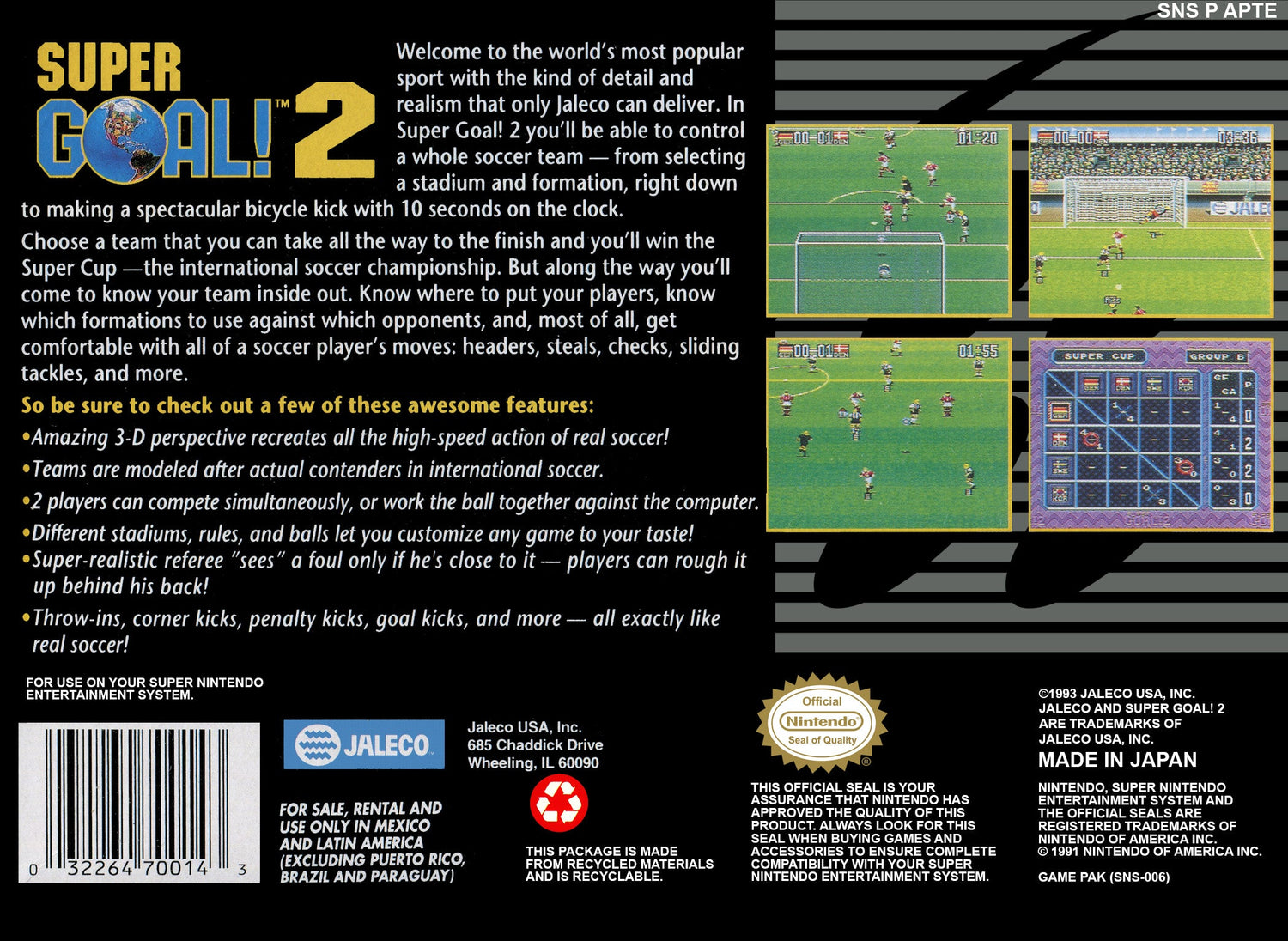 Super Goal! 2 - Super Nintendo - Retro Island Gaming