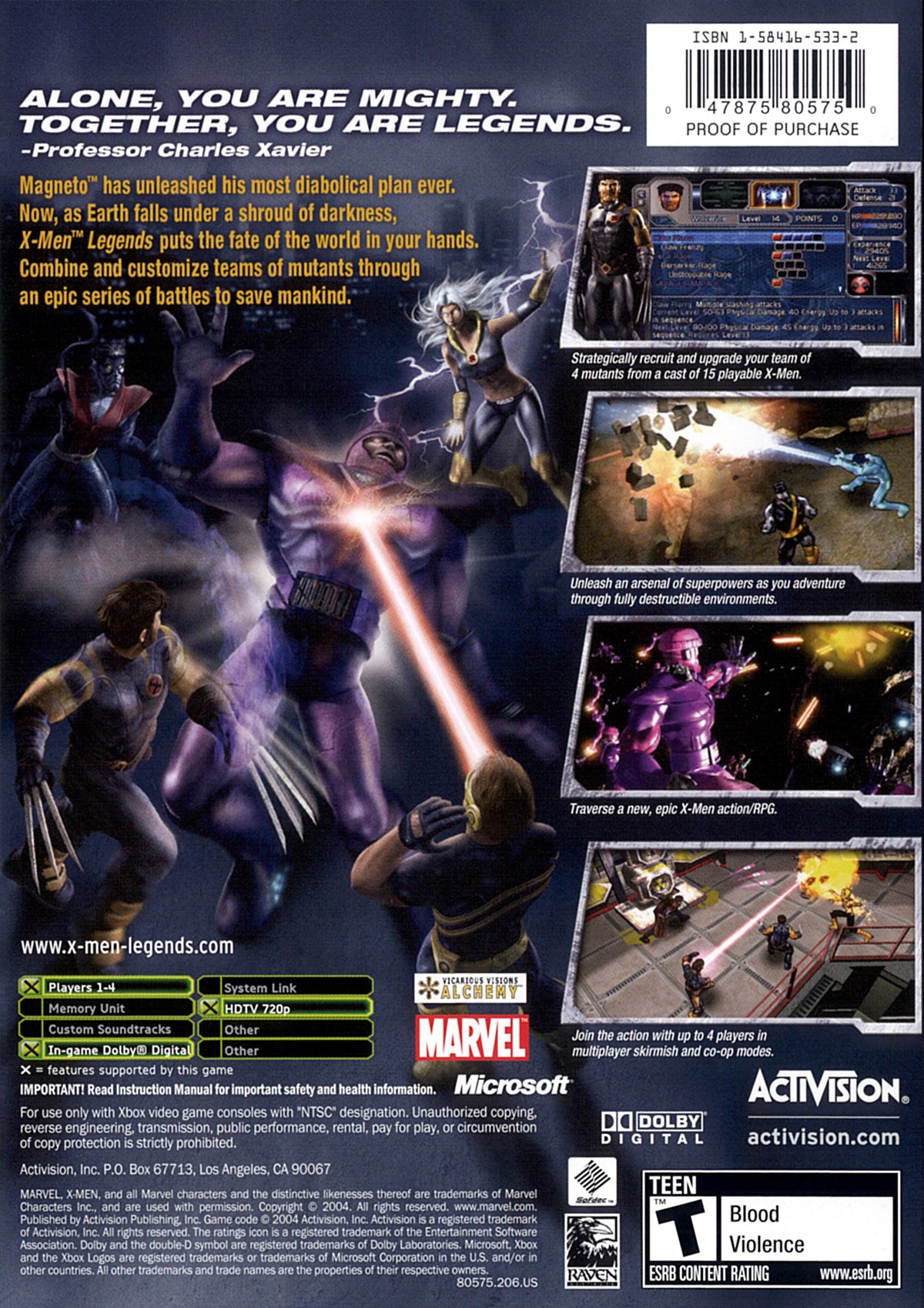 X-men Legends - Xbox
