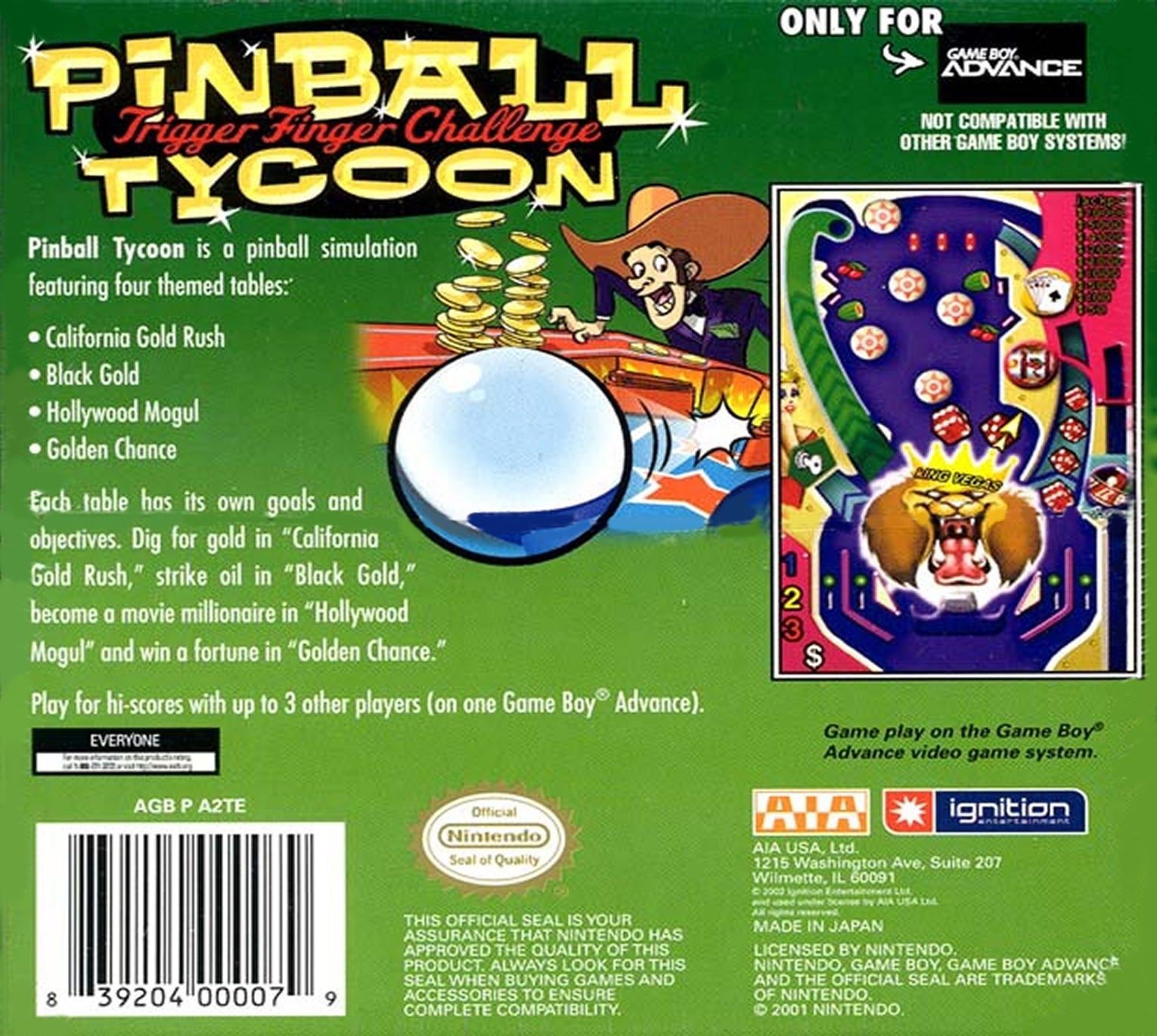 Pinball Tycoon - GameBoy Advance - Retro Island Gaming