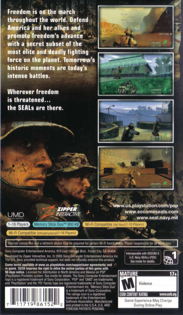 SOCOM US Navy Seals Fireteam Bravo - PSP