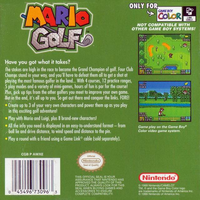 Mario Golf - GameBoy Color