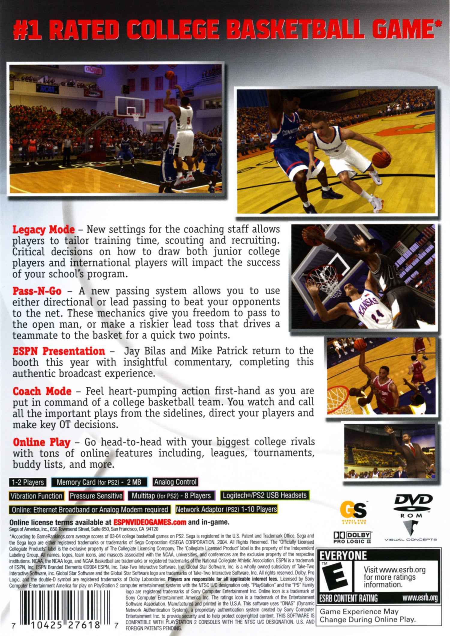 ESPN College Hoops 2K5 - Playstation 2