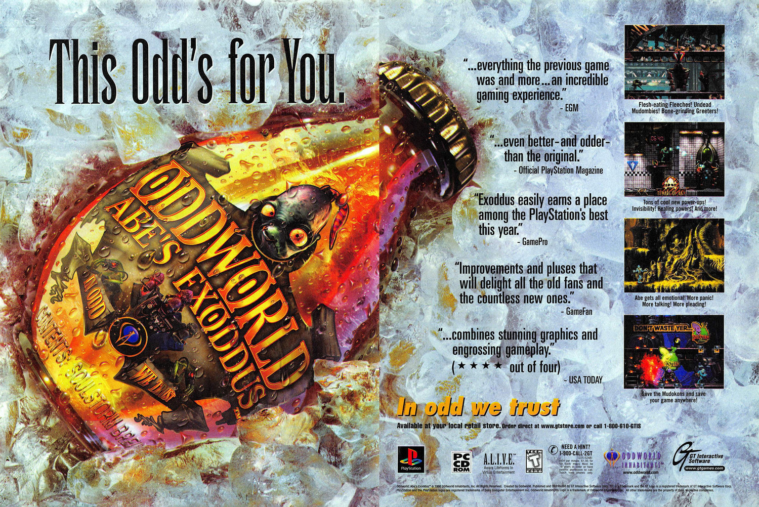 Oddworld Abes Exoddus - Playstation