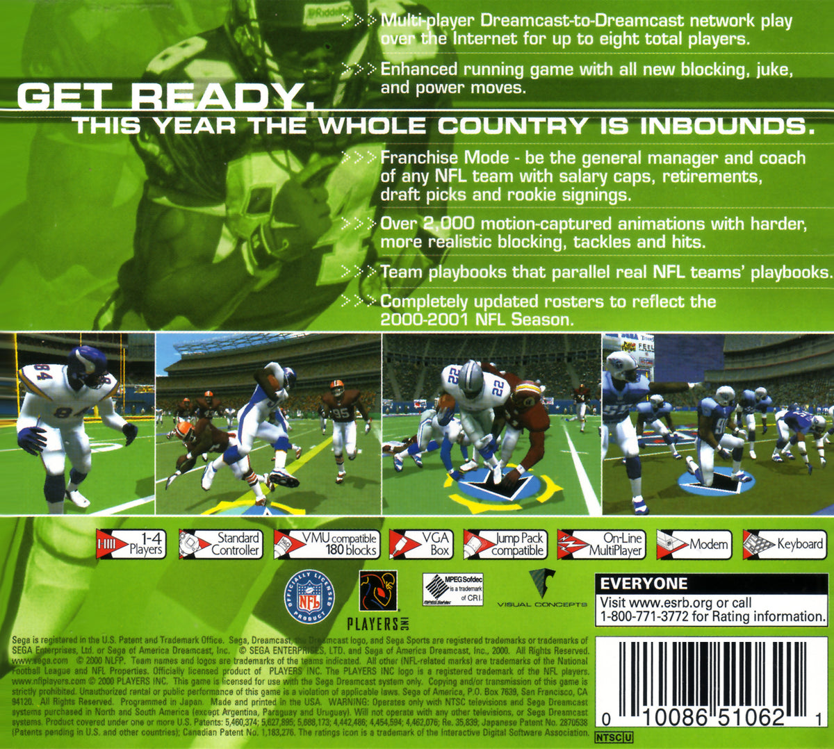 NFL 2K1 - Sega Dreamcast