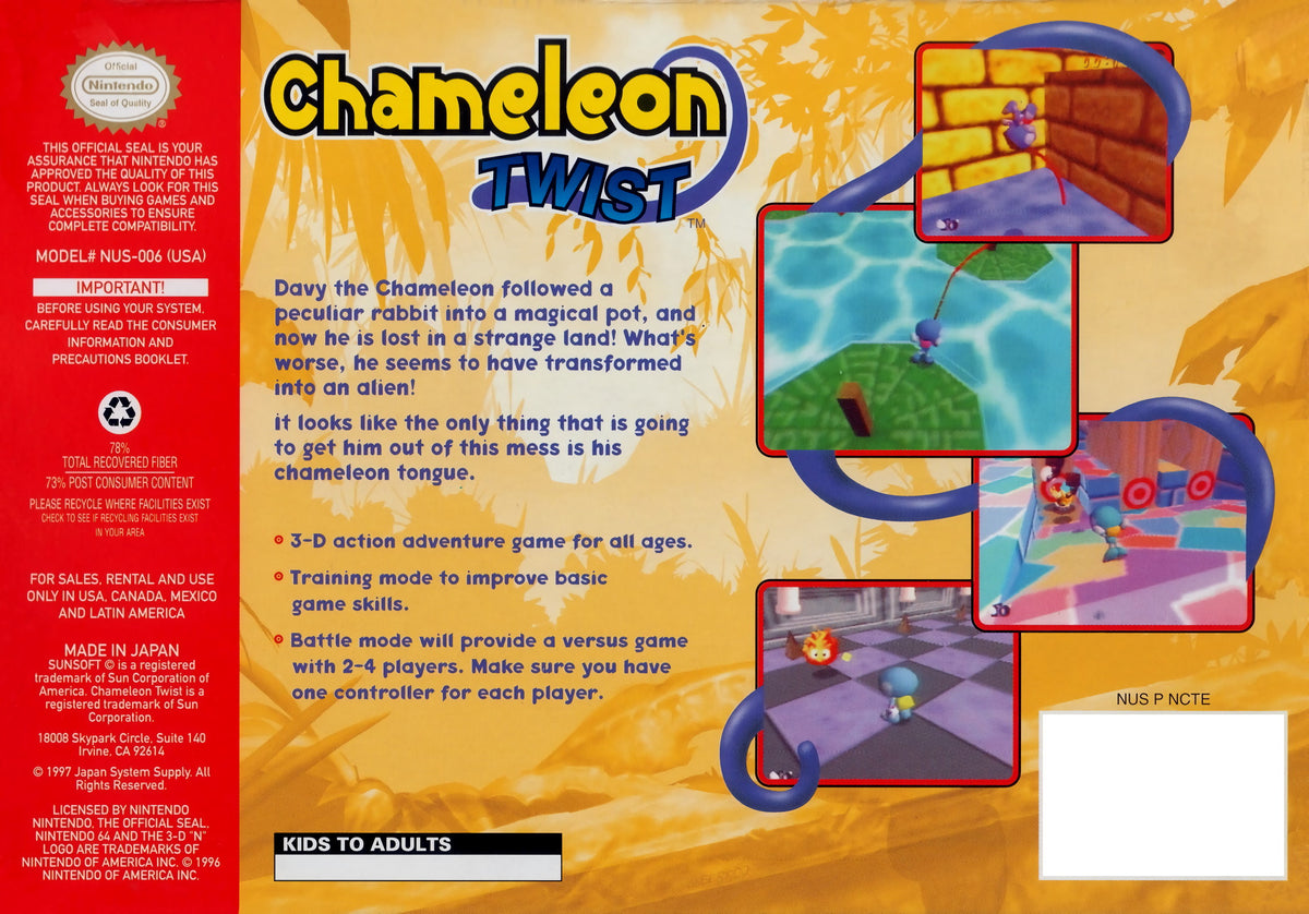 Chameleon Twist - Nintendo 64 - Retro Island Gaming