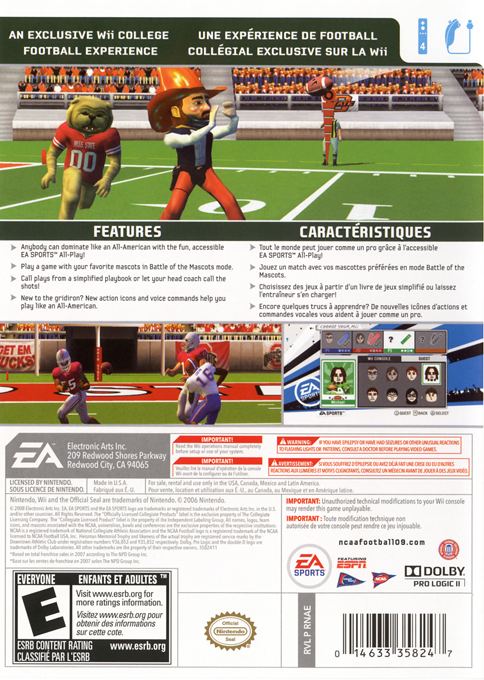 NCAA Football 09 All-Play - Wii