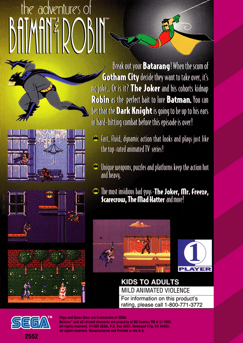 Adventures of Batman and Robin - Sega Game Gear