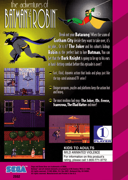 Adventures of Batman and Robin - Sega Game Gear - Retro Island Gaming