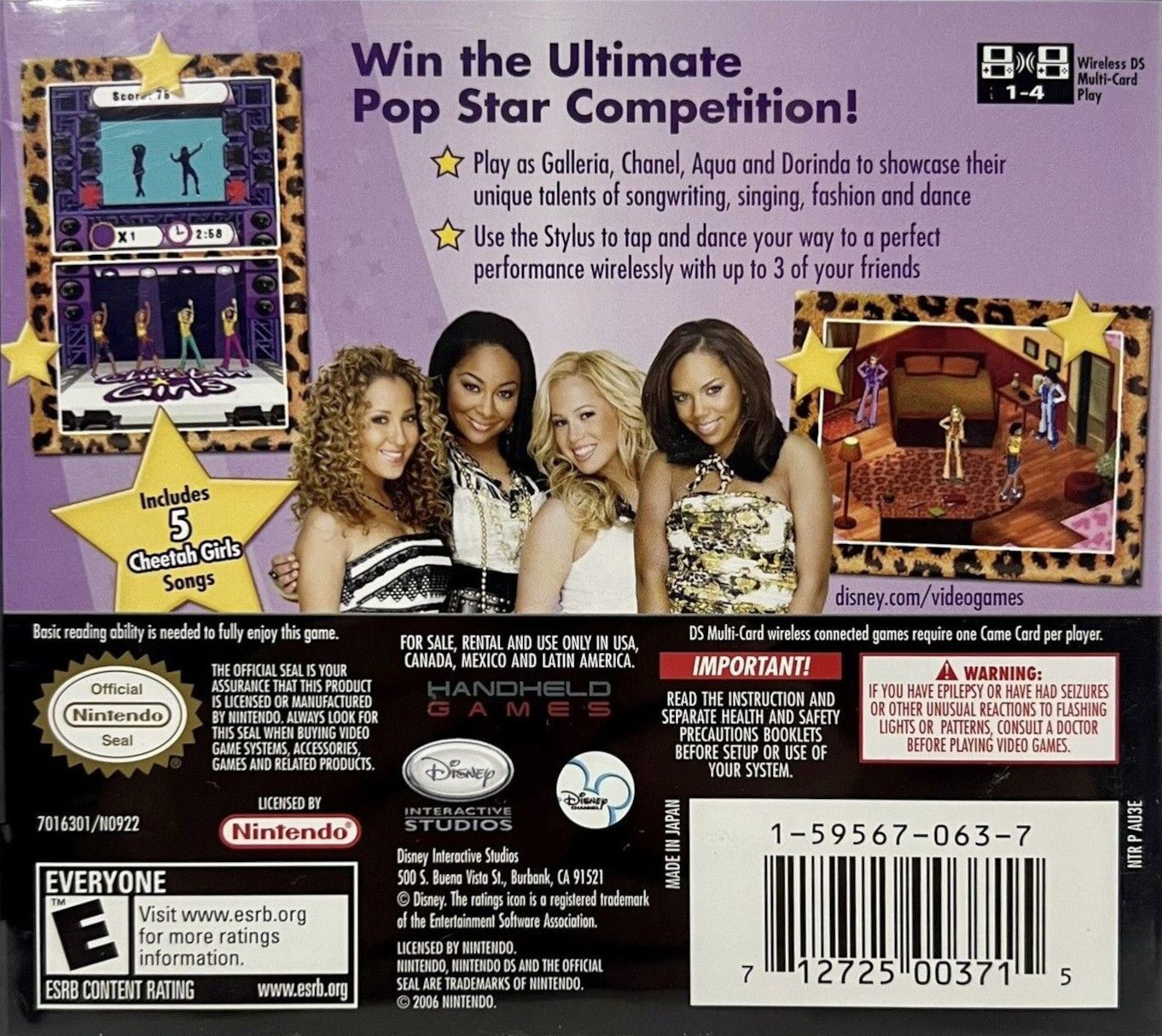 Cheetah Girls Pop Star Sensations - Nintendo DS - Retro Island Gaming