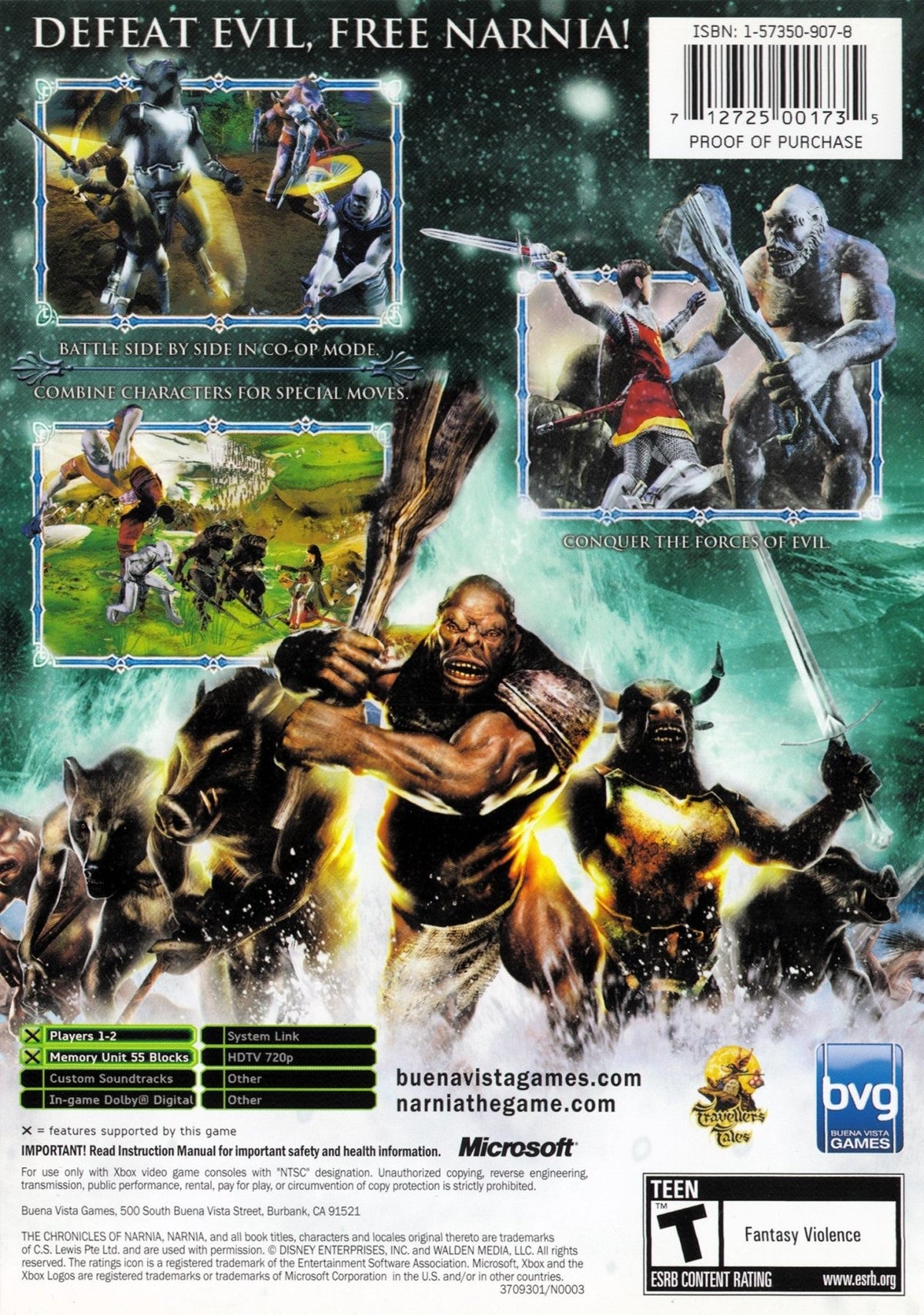 Chronicles of Narnia Lion Witch and the Wardrobe - Xbox - Retro Island Gaming