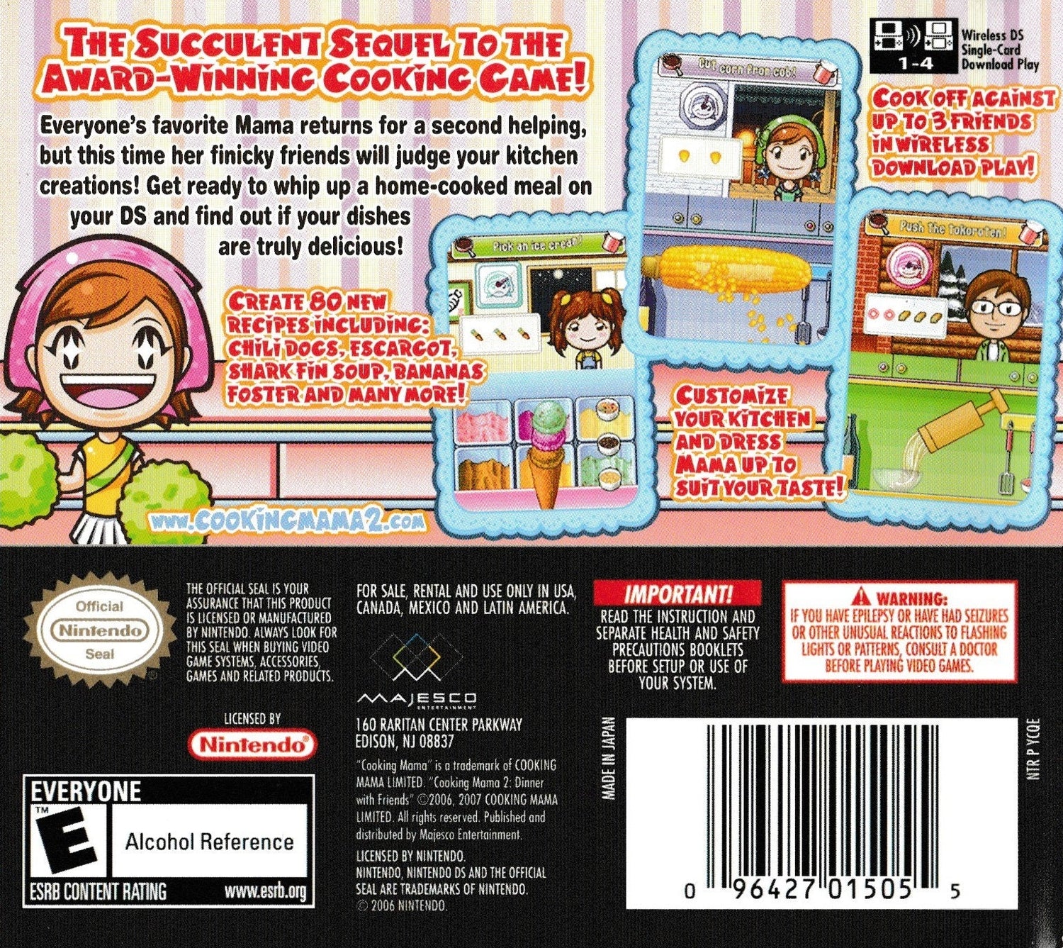 Cooking Mama 2 Dinner With Friends - Nintendo DS - Retro Island Gaming