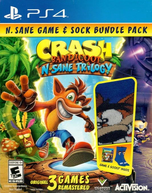 Crash Bandicoot N. Sane Trilogy [Sock Bundle] - Playstation 4 - Retro Island Gaming