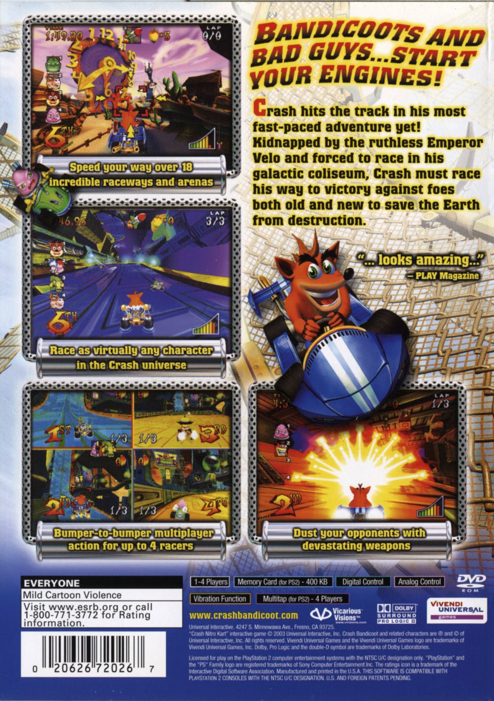 Crash Nitro Kart - Playstation 2 - Retro Island Gaming