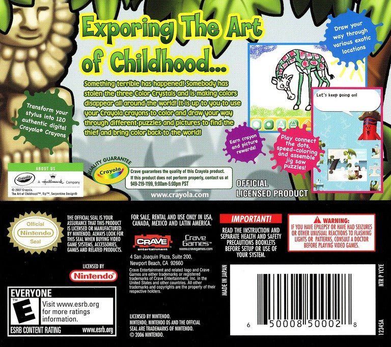 Crayola Treasure Adventures - Nintendo DS - Retro Island Gaming