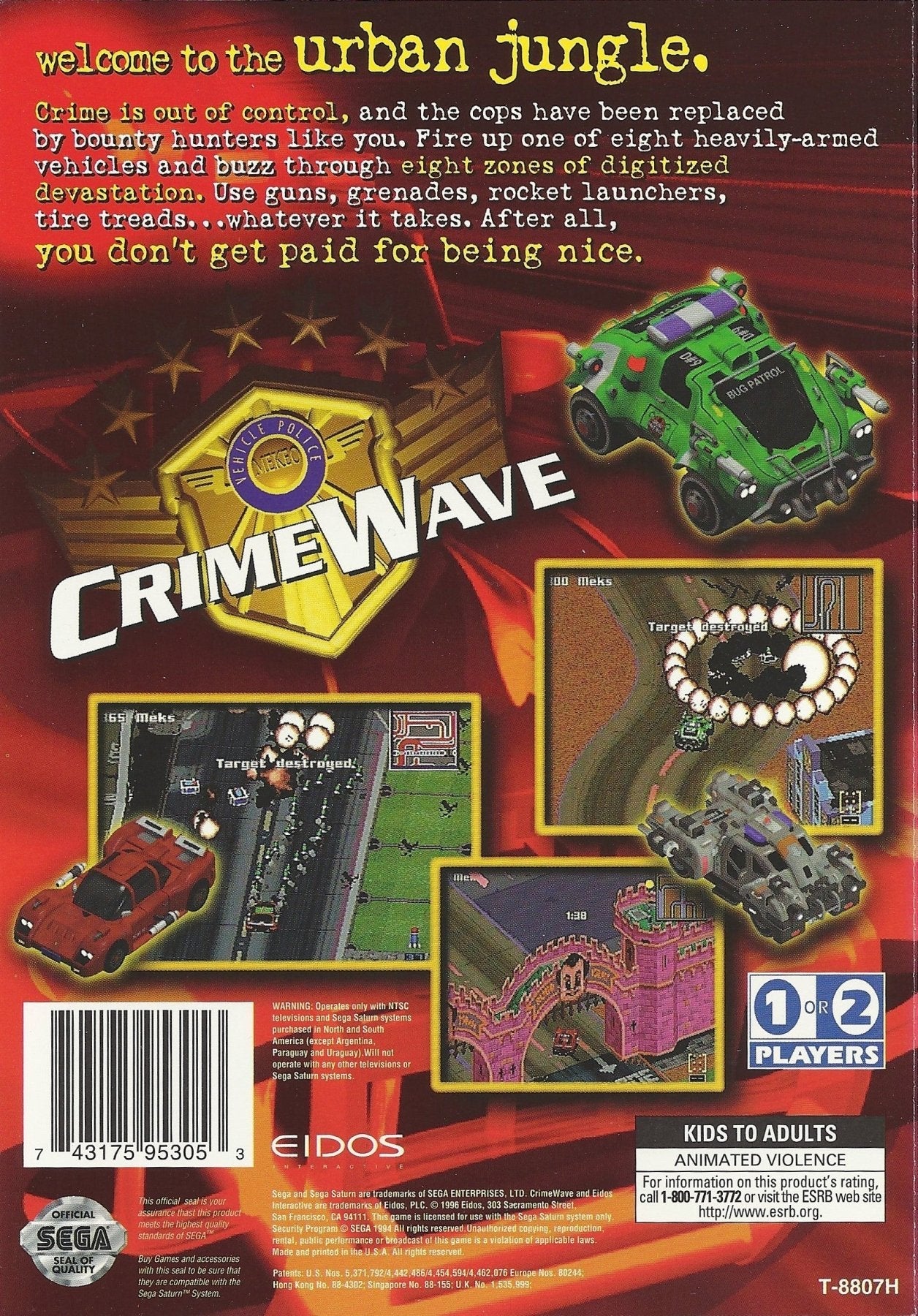 Crime Wave - Sega Saturn - Retro Island Gaming