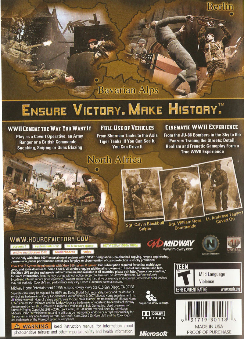 Hour Of Victory - Xbox 360