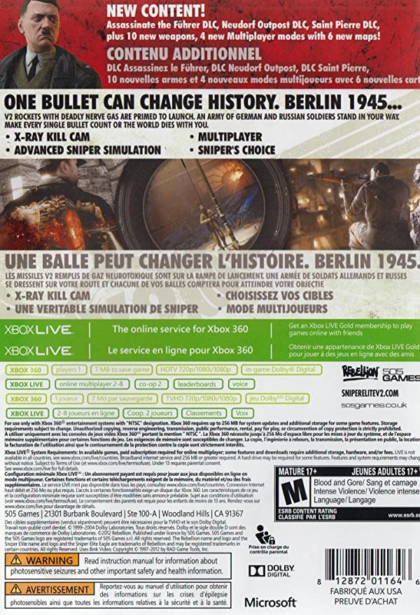 Sniper Elite V2 Silver Star Edition - Xbox 360