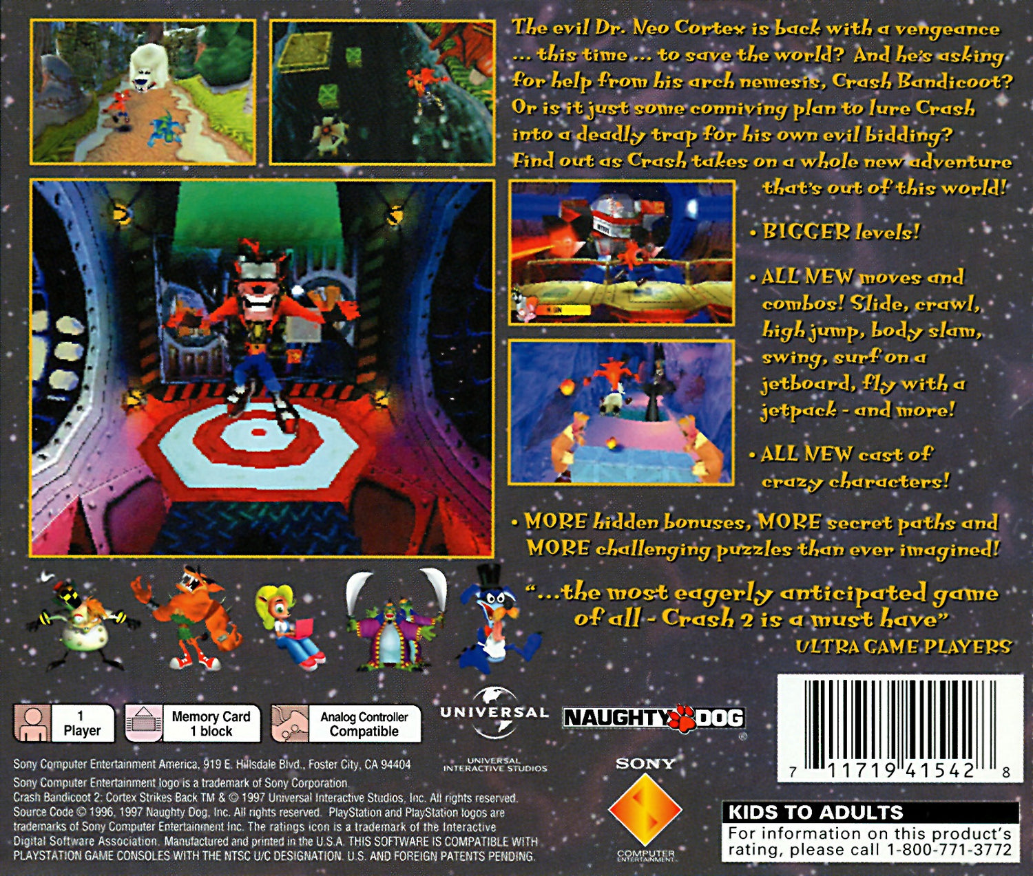 Crash Bandicoot 2 Cortex Strikes Back - Playstation