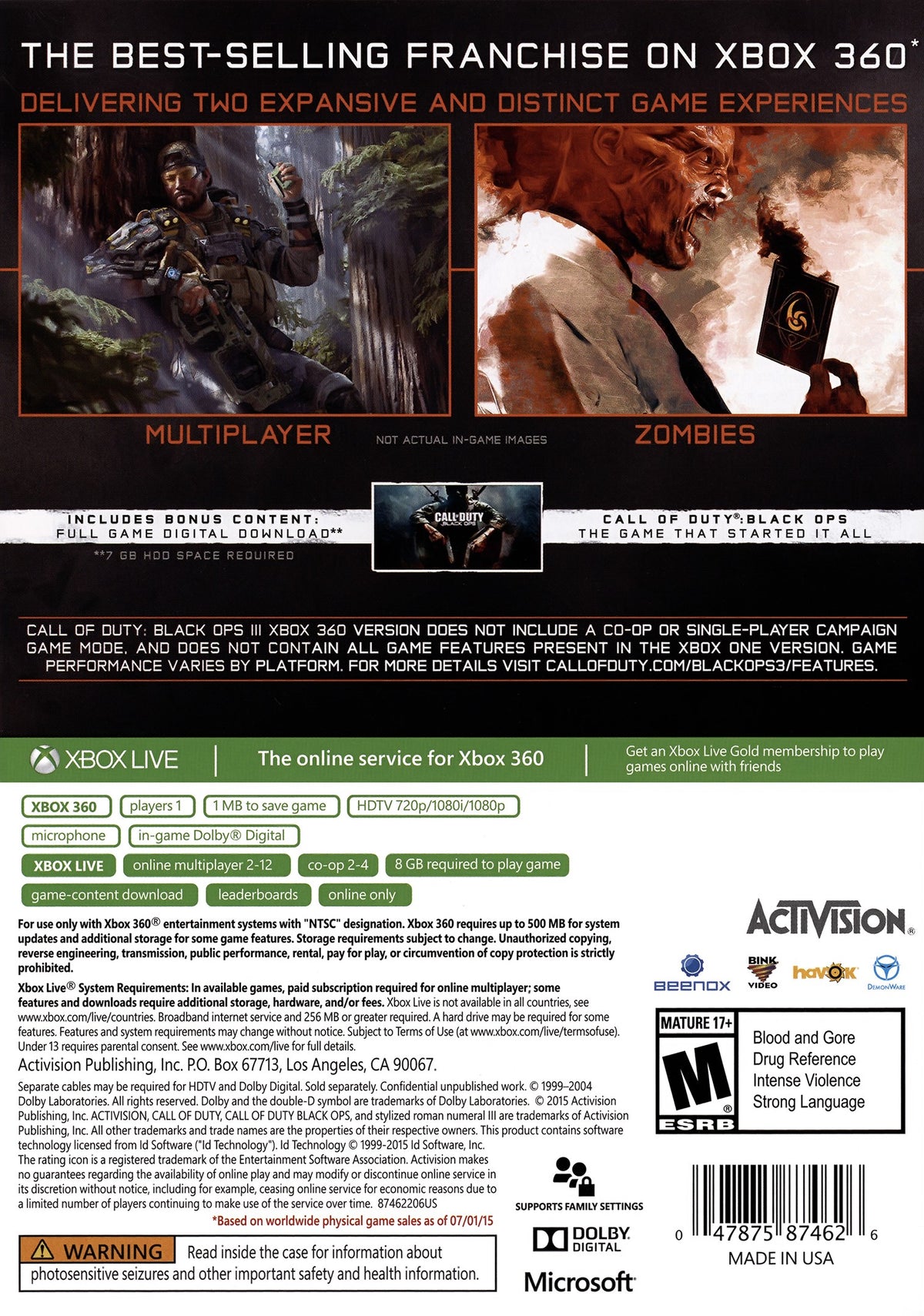Call of Duty Black Ops III - Xbox 360 - Retro Island Gaming