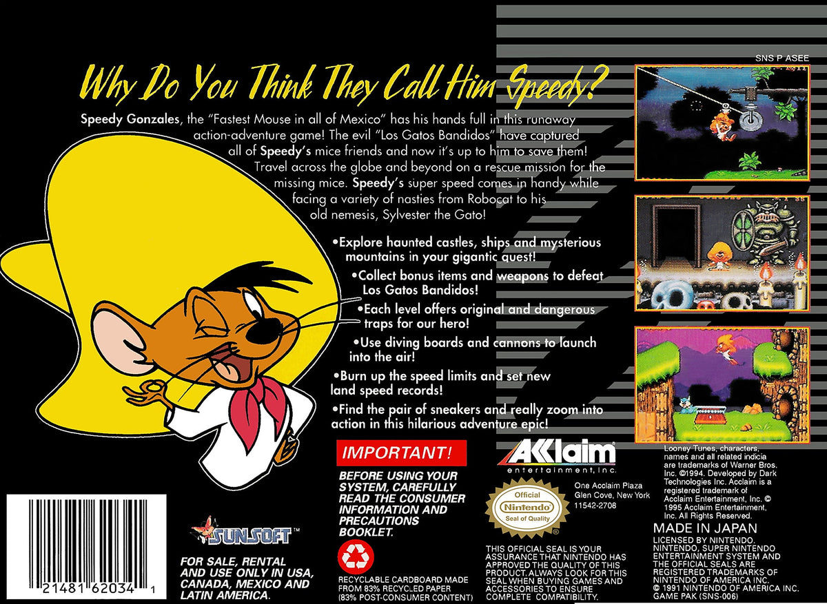 Speedy Gonzales Los Gatos Bandidos - Super Nintendo - Retro Island Gaming