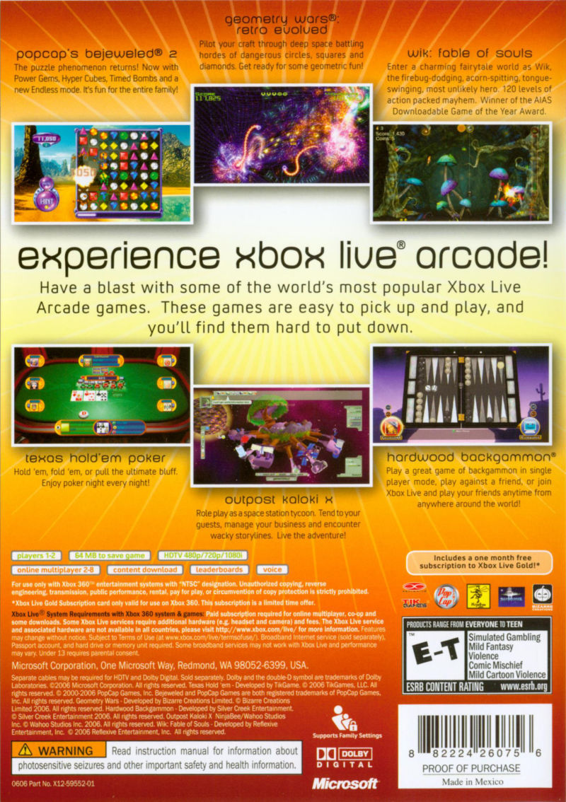 Xbox Live Arcade Unplugged - Xbox 360