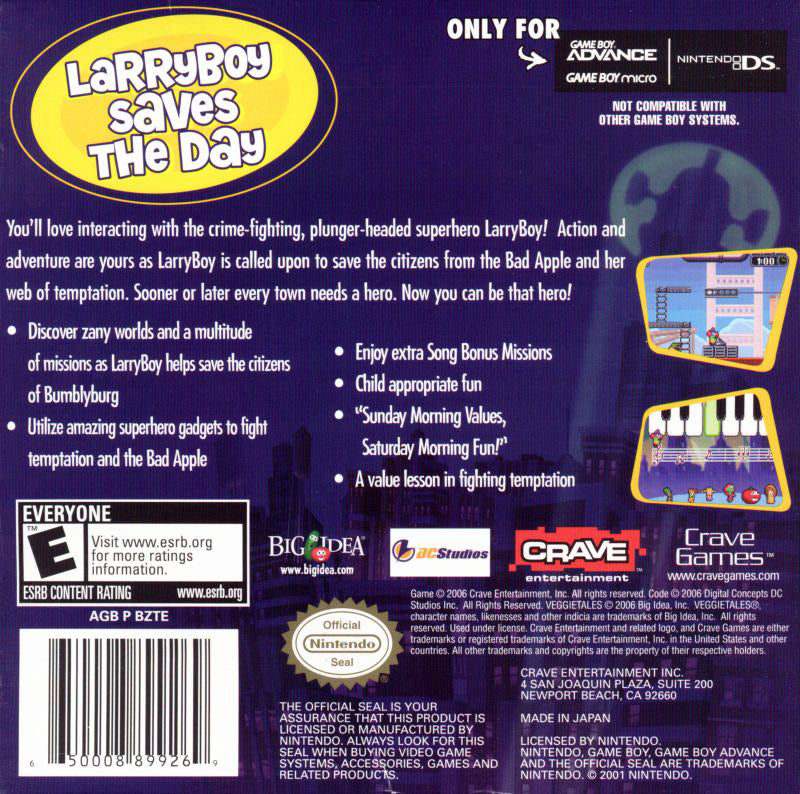 Veggie Tales: LarryBoy and the Bad Apple - GameBoy Advance