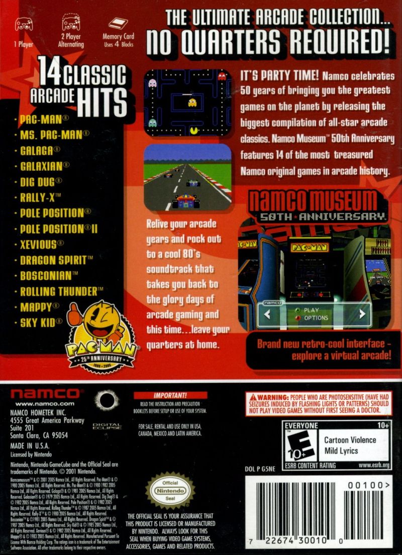 Namco Museum 50th Anniversary - Gamecube