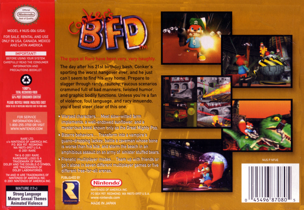 Conker's Bad Fur Day - Nintendo 64 - Retro Island Gaming