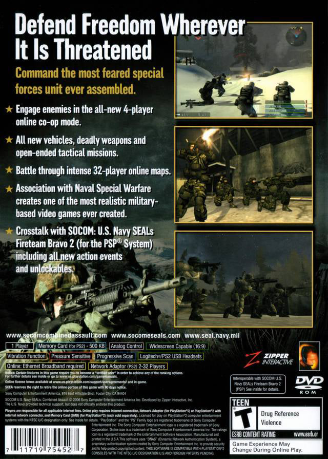 SOCOM US Navy Seals Combined Assault - Playstation 2