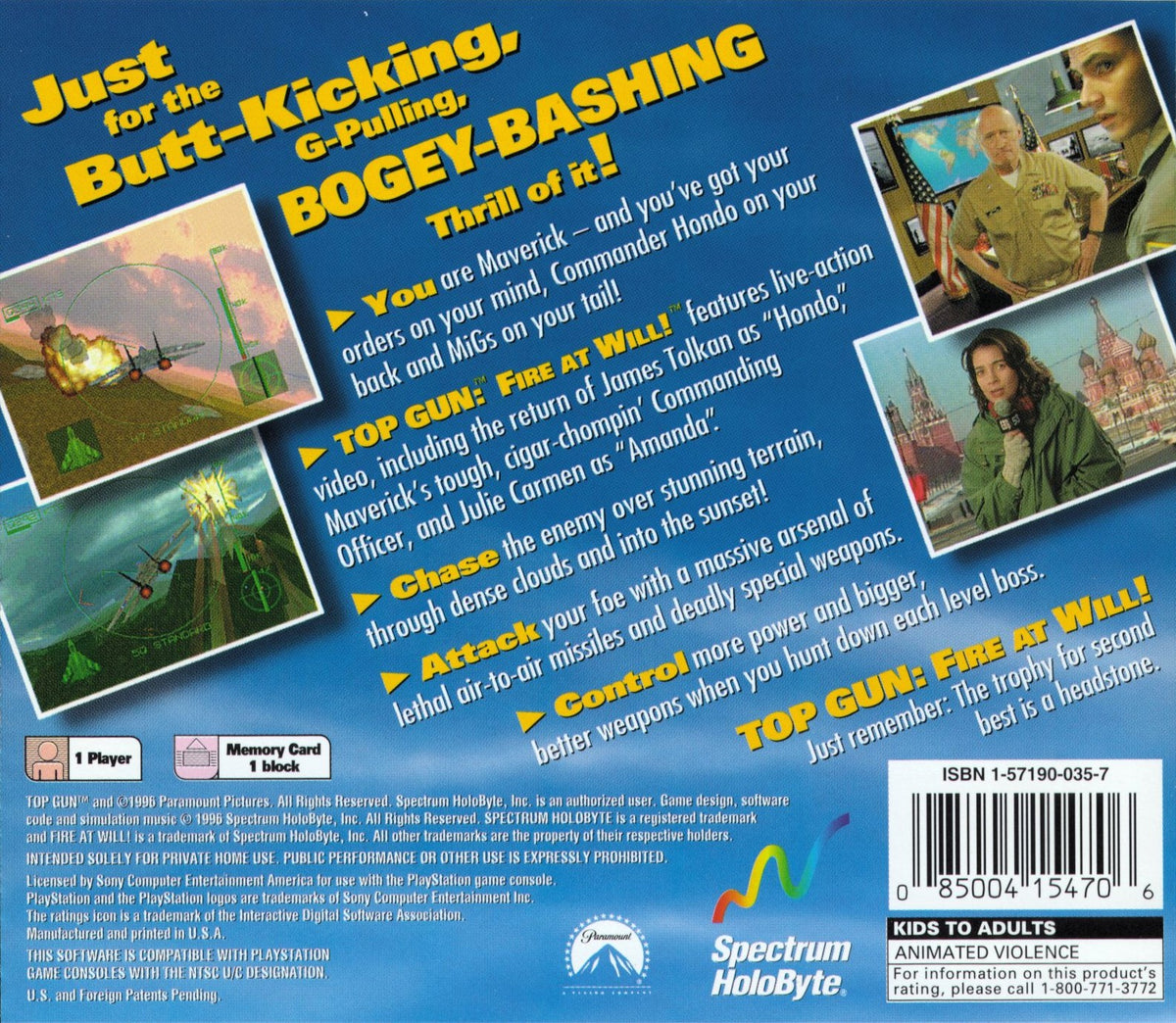 Top Gun Fire at Will - Playstation