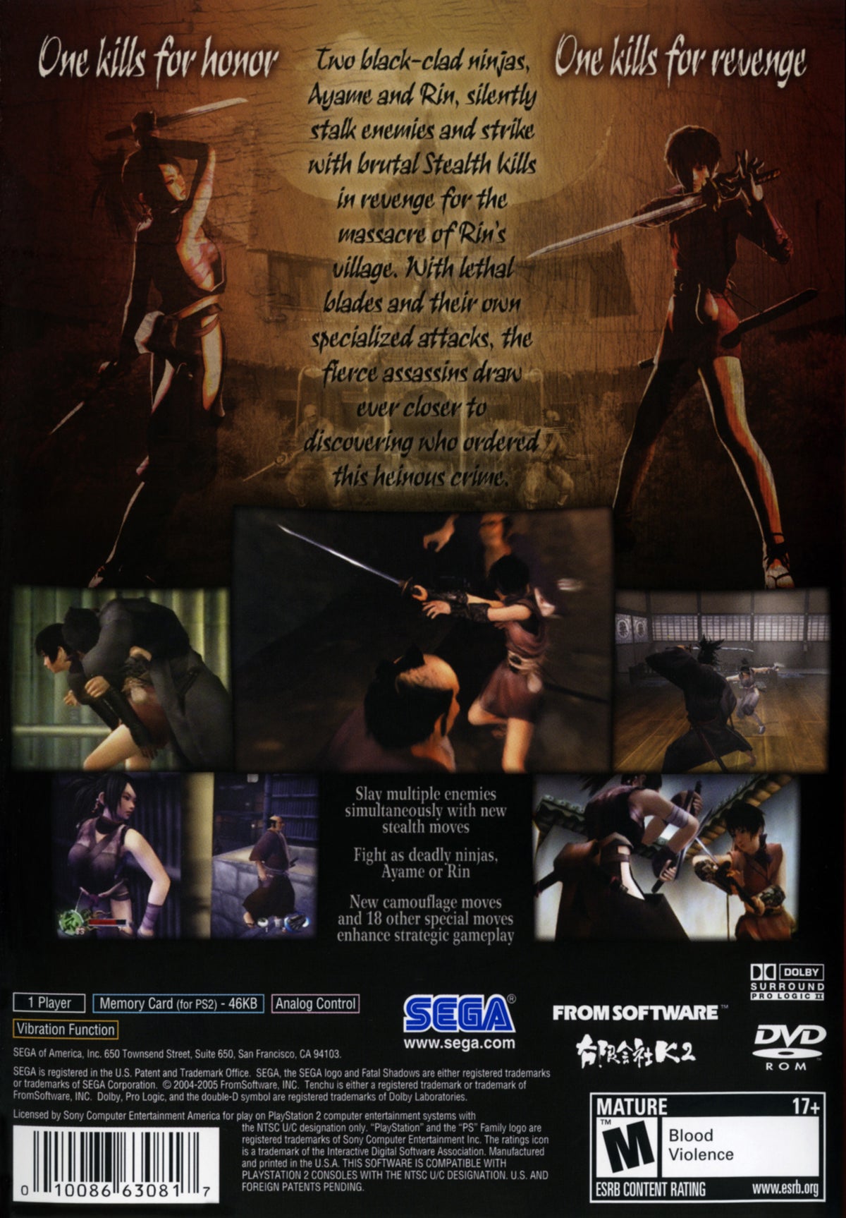 Tenchu Fatal Shadows - Playstation 2