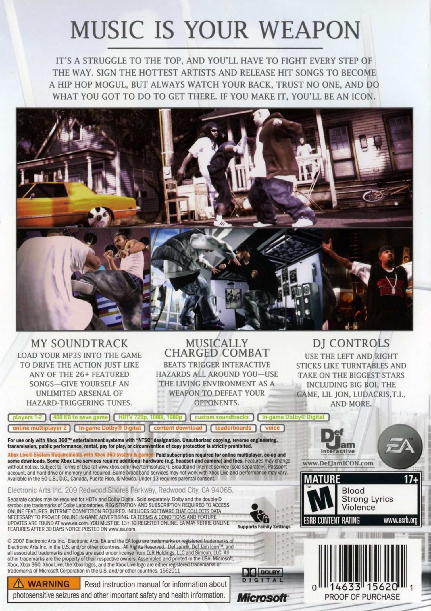 Def Jam Icon - Xbox 360