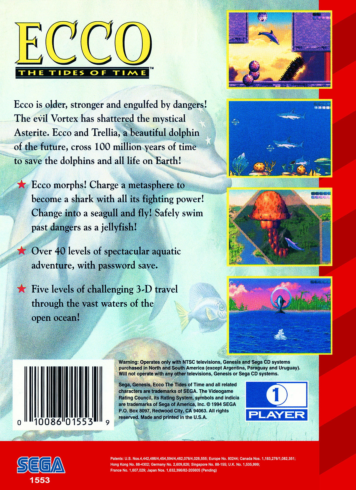 Ecco The Tides of Time - Sega Genesis