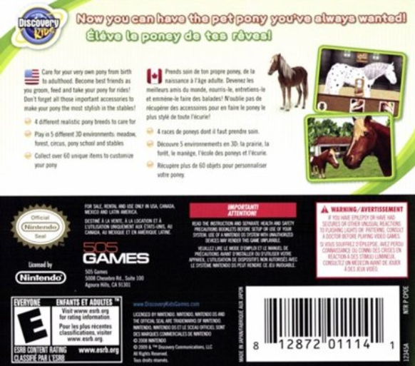 Discovery Kids: Pony Paradise - Nintendo DS