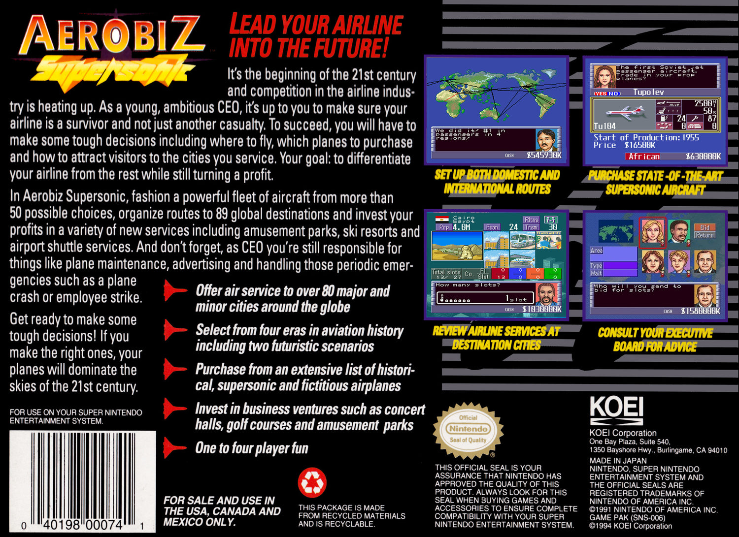 Aerobiz Supersonic - Super Nintendo